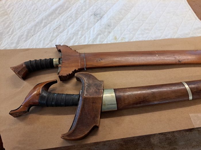 Museum quality antique Indonesian Swords $1100