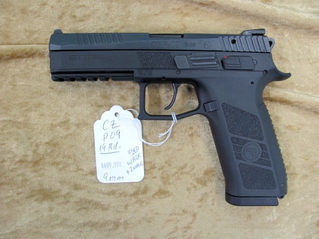 CZ P-09 9mm Pistol 19 rd. w/Box &amp; 2 mags Used