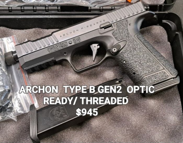 ARCHON TYPE B GEN2 9MM OPTIC READY THD $945