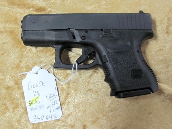 Glock 28 .380 auto Pistol w/ Box &amp; 2 mags New!