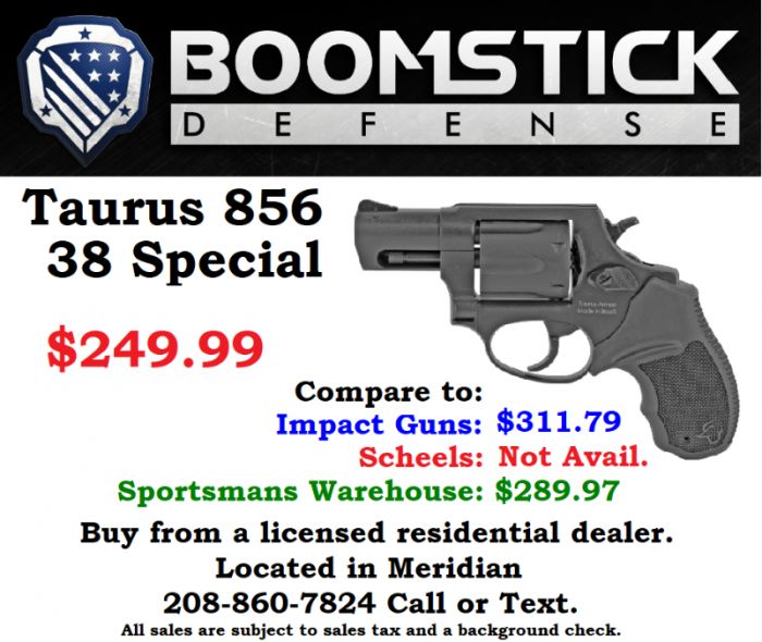 *New* Taurus 856 38 SP Below Dealer Cost! $249.99