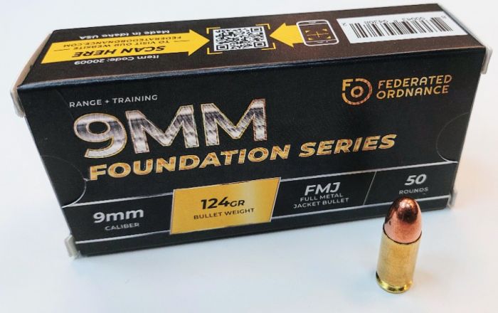 FEDERATED ORDNANCE 9MM 124GR 1000 RN CASE