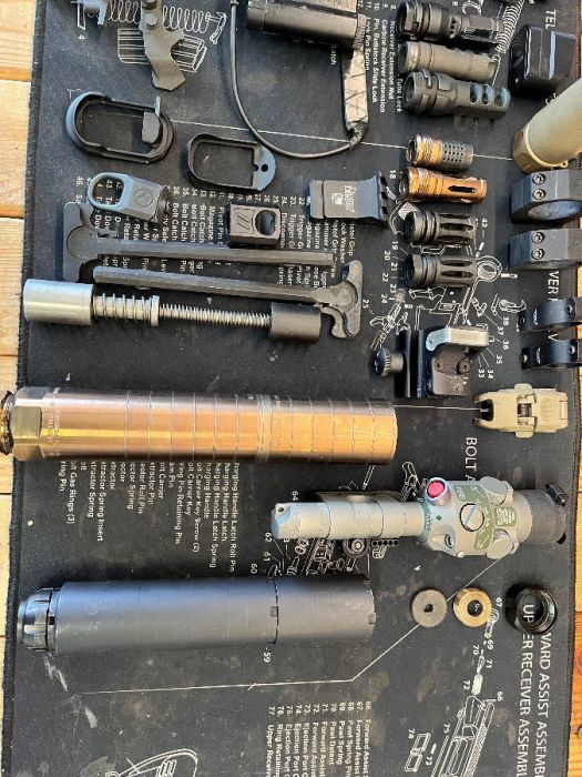 Parts , suppressors, glare/mout , 