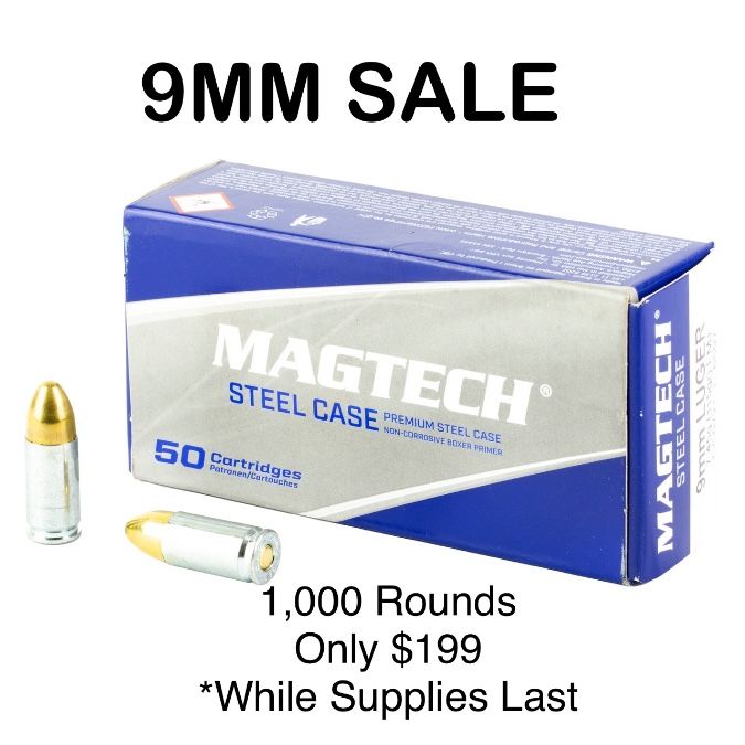 🤩 Magtech 9mm. $199  / 1,000 Rounds. 🤩 