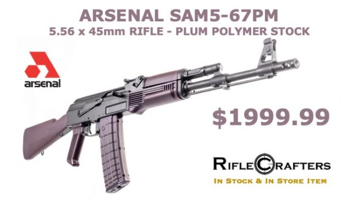 ARSENAL SAM5-67PM 5.56x45 RIFLE PLUM POLYMER STOCK