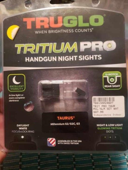 TRUGLO and XS night sights for Taurau and S&amp;W