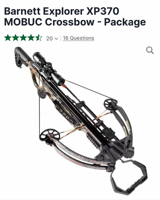 Barnett XP370 cross bow, case and cocking crank