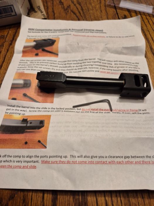 KKM compensated barrel for Glock 20 gen 5 10mm