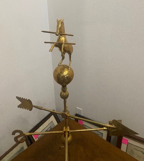 Colt brass weathervane 