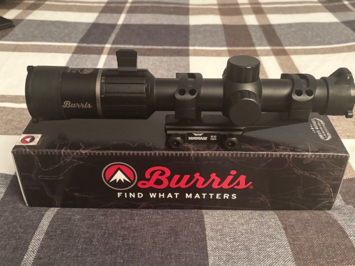 Burris RT-6 1-6x24mm with Warne 20MOA Mount