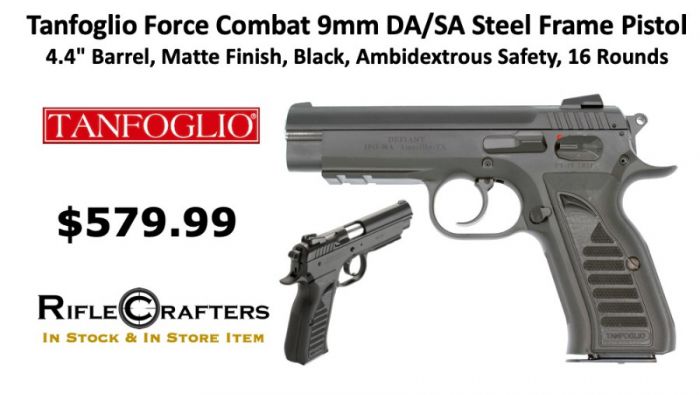 Tanfoglio Force Combat DA/SA 9mm Steel Frame