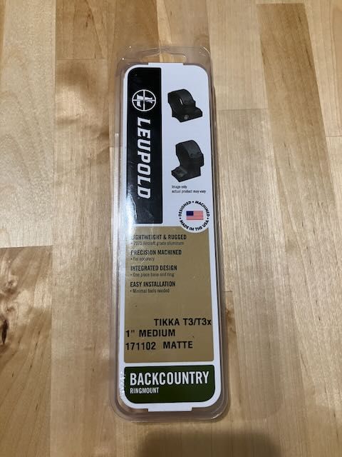 Leupold Backcountry 1&quot; Scope Mounting Rings - T3X