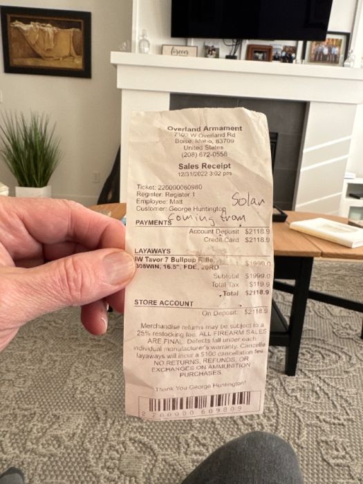 Original Receipt