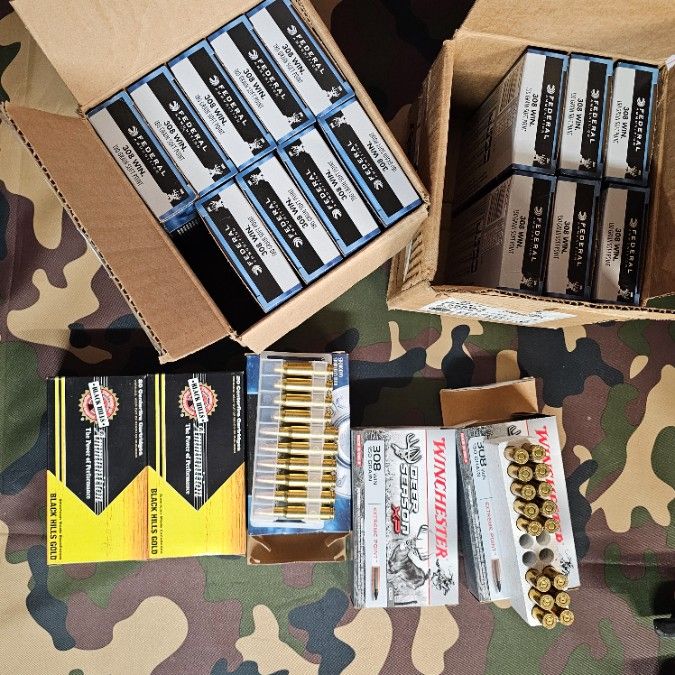 308 Hunting Ammo 376 rounds Federal, Winchester 