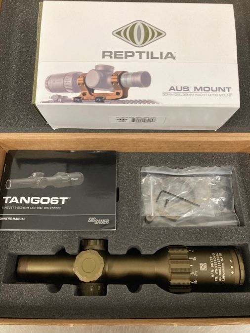 SIG Sauer Tango6T 1x6-24 Scope Reptilia AUS mount