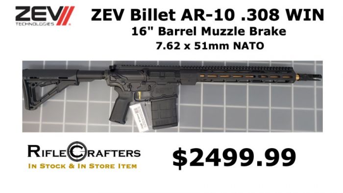 ZEV Billet AR-10 .308 WIN  16&quot; Barrel Muzzle Brake