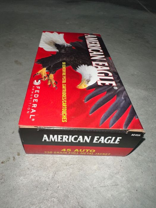 .45 ACP federal American Eagle 230 gr ammunition