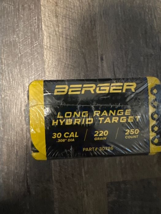 Berger 30 cal long range hybrid target 220