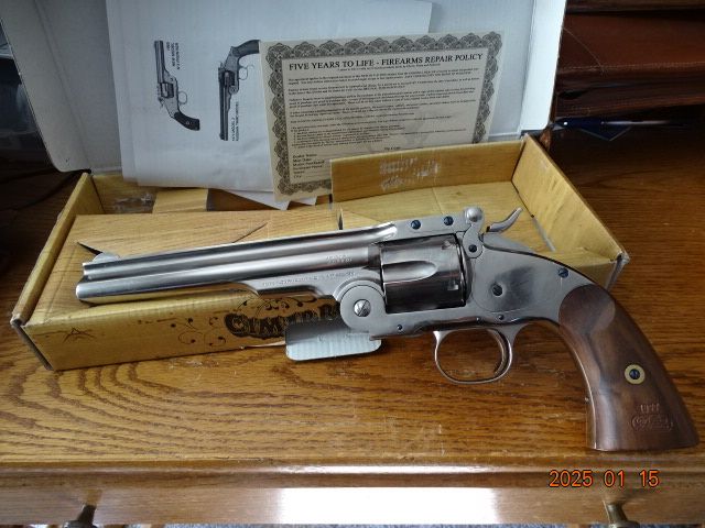 Cimeron Model No. 3 Scofield .45 LC, 7&quot; Nickle