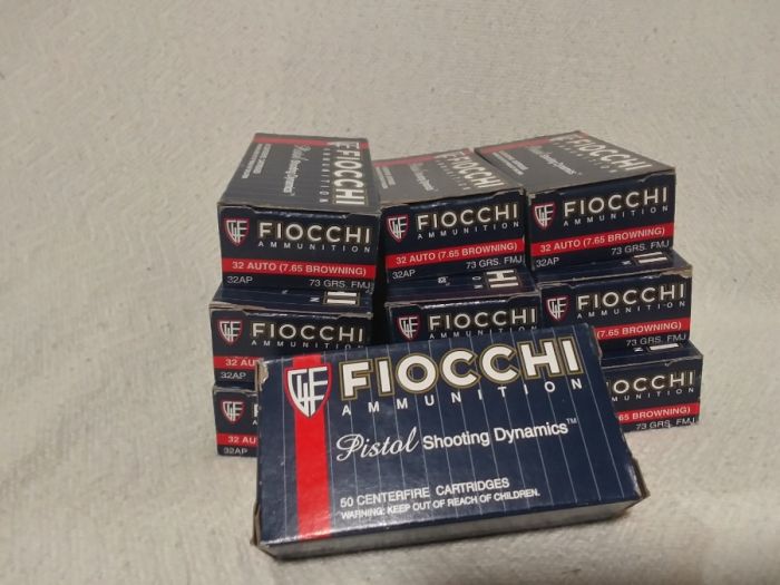 32 ACP Ammo, Fiocchi, 500 rounds