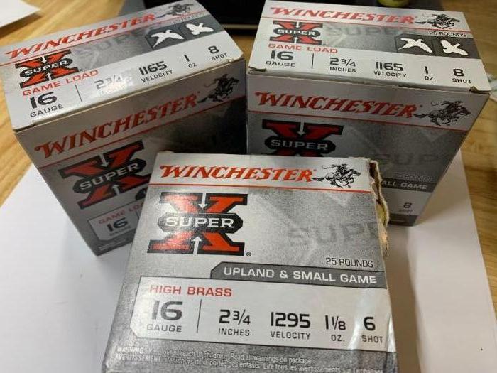 Winchester Super X 16 gauge Shells  75 rounds