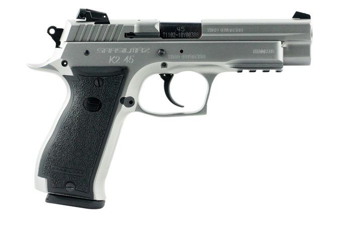 SAR K2 45ACP 4.7&quot; SS w/Rail, MTS, Dbl Stack, 14+1