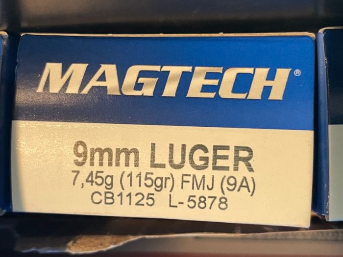 Magtech 115 grain 9mm. 1000 rds