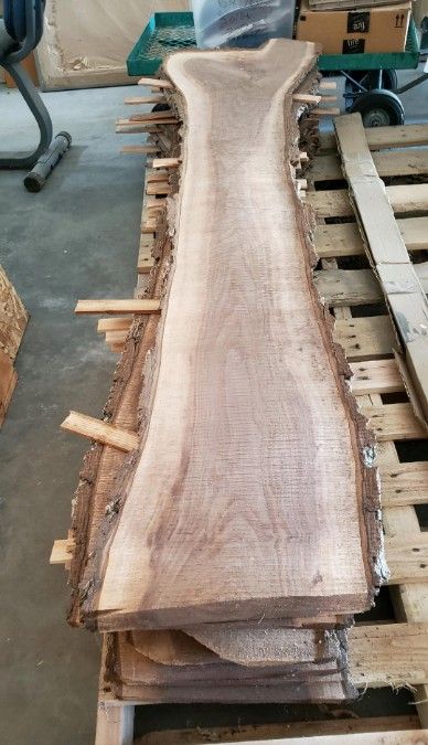 Black Walnut live edge planks, seasoned, for sale