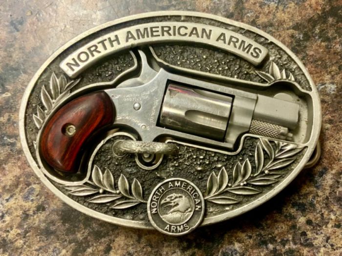 NORTH AMERICAN ARMS 22LR 5 SHOT WITH BELT BUCKLE
