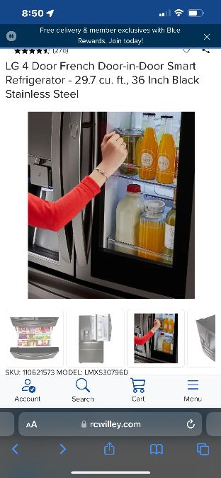 LG 4 Door French Door-In-Door Smart Refrigerator 2