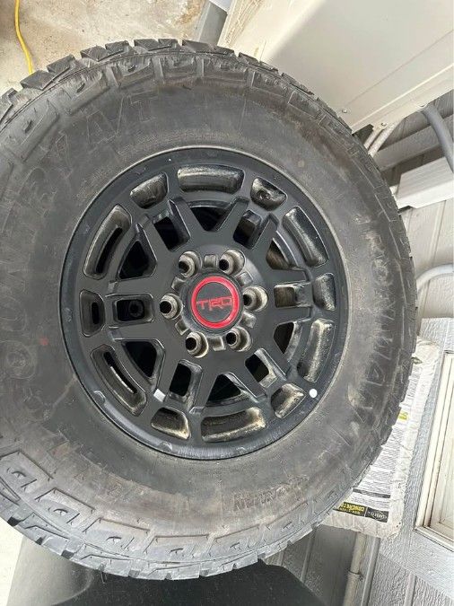 Toyota TRD Wheels Rims and Tires Black 265/70/R16 