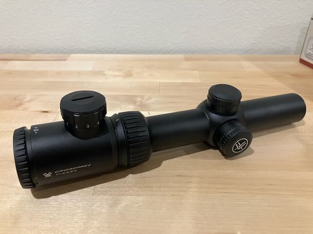 Vortex Crossfire II 1-4x-24 Scope and rings