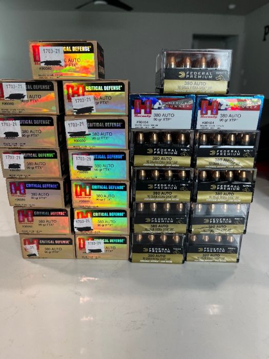 380 auto defense ammunition - 555 rounds